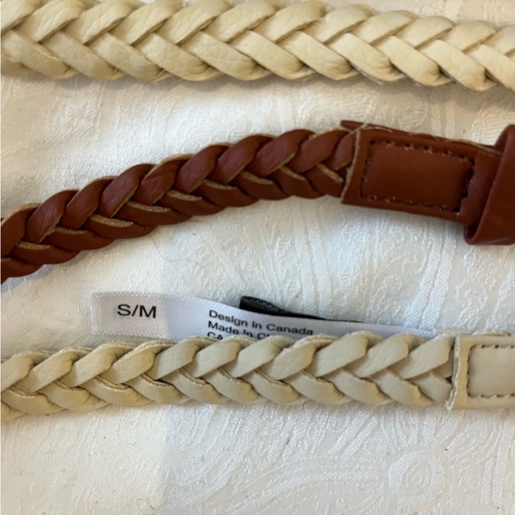 Two belts beige and brown - Picture 2 of 3